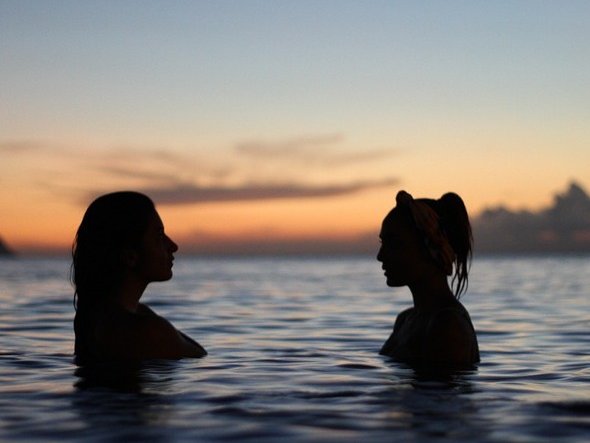 Swim stop at sunset during a Split Adriatic boat cruise